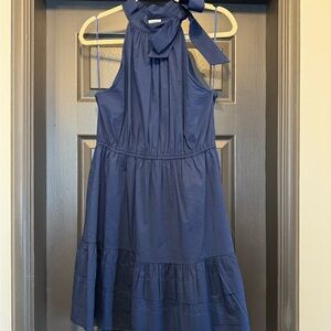 Elegant navy cotton Dress